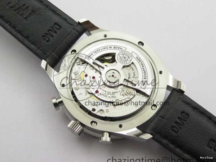 MIROTIME 0421 Elegant Portuguese IW371615 ZF 1:1 Best Edition SS Green Dial on Black Leather Strap A96355 V 7081